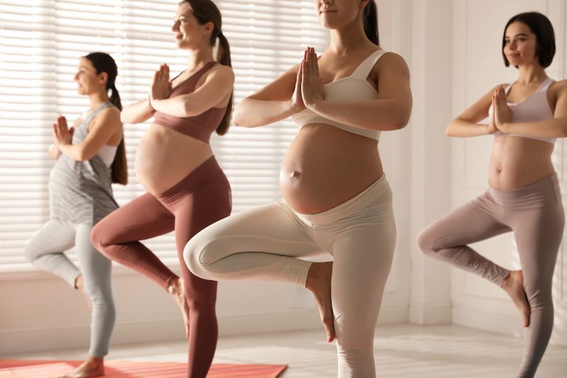 prenatal yoga and tea