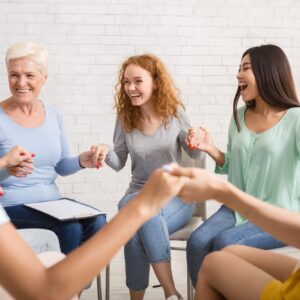 perimenopause women sitting in circle